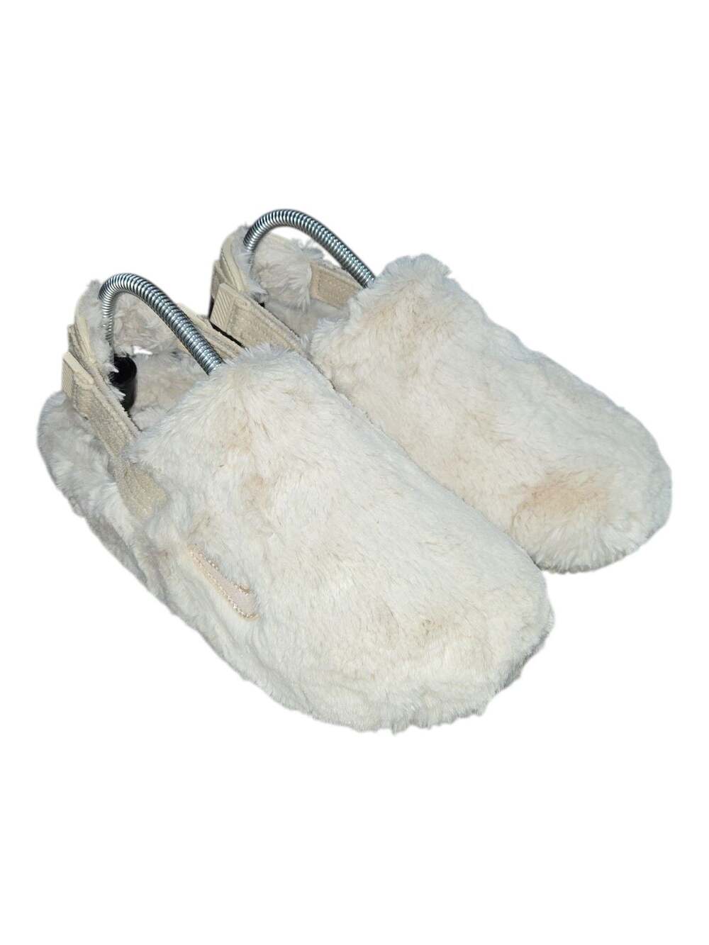 Nike Women's Calm Mule SE Sanddrift Faux Fur Sandals (FZ3119-100) Size 9